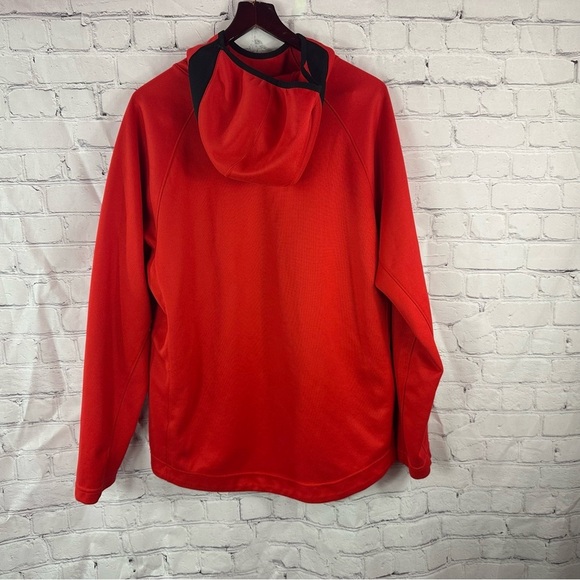 nike dri-fit loose fit hoodie Vibrant Red Sweatshirt sz mens large athletic - Picture 2 of 7